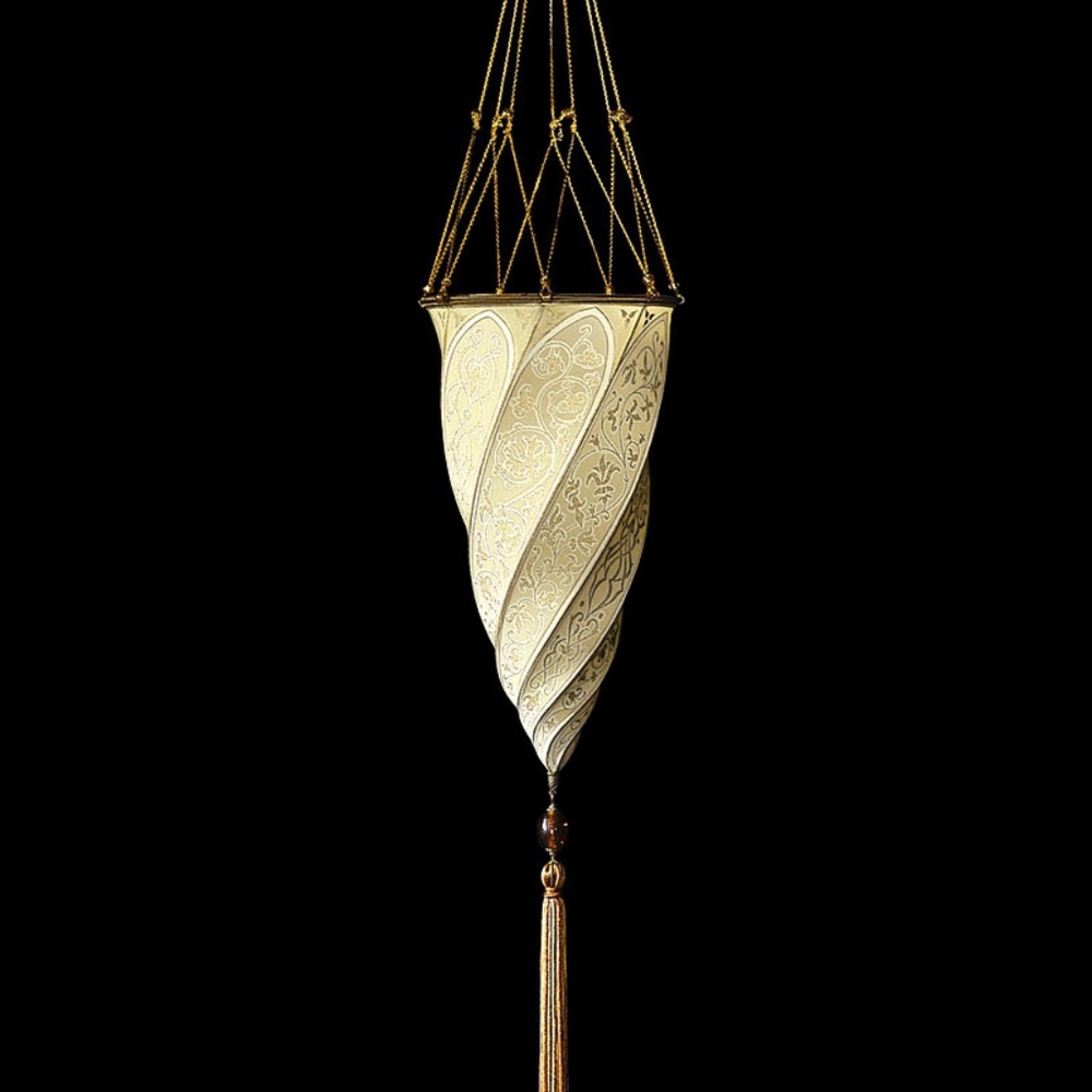 FORTUNY Venetia Stadium silk Cesendello pendant light fixture